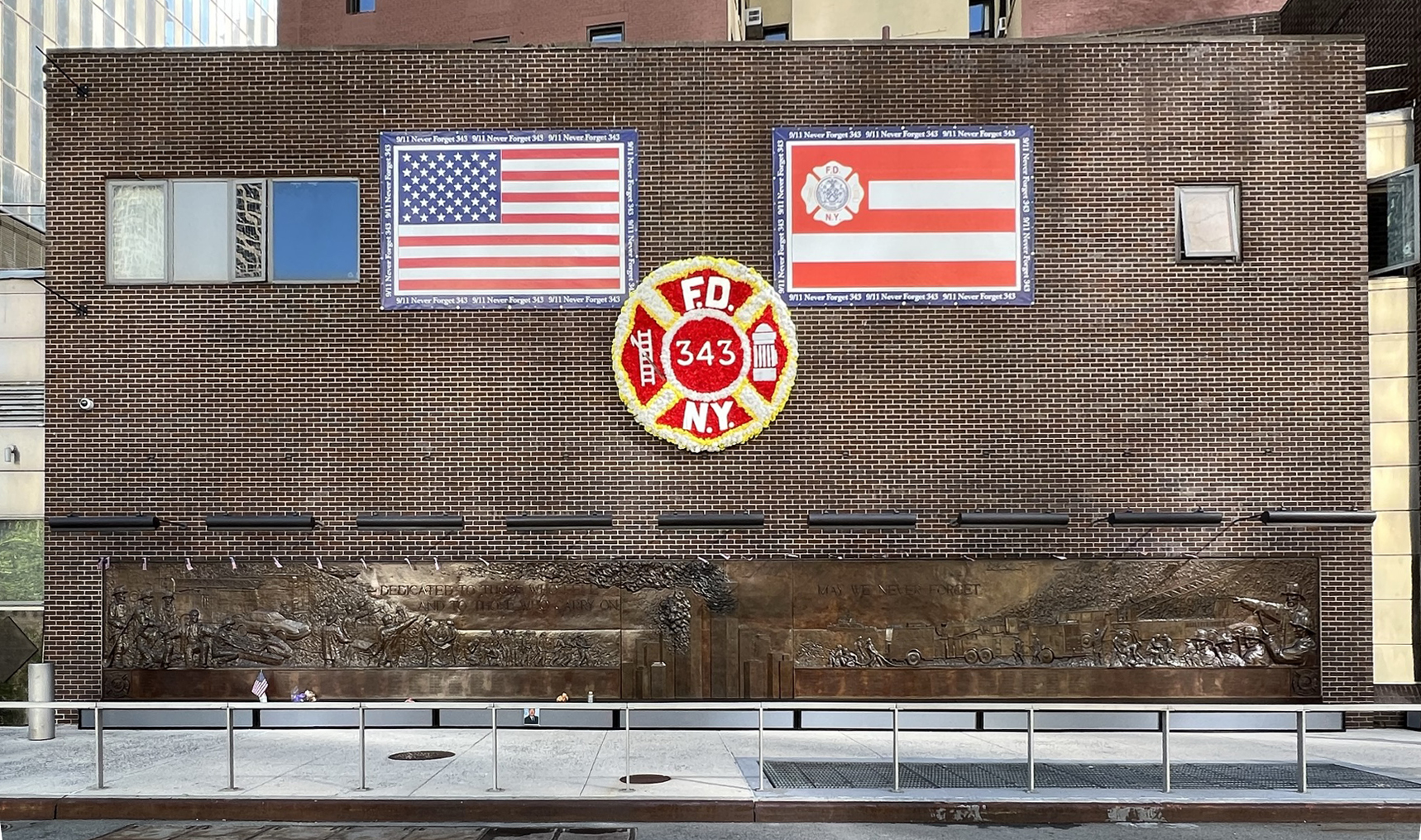 343 Firefighters Memorial 9-11 September Manhattan NY